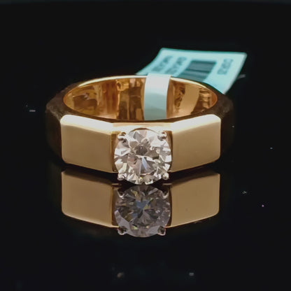 1.15ct Round Diamond Solitaire Gents Ring