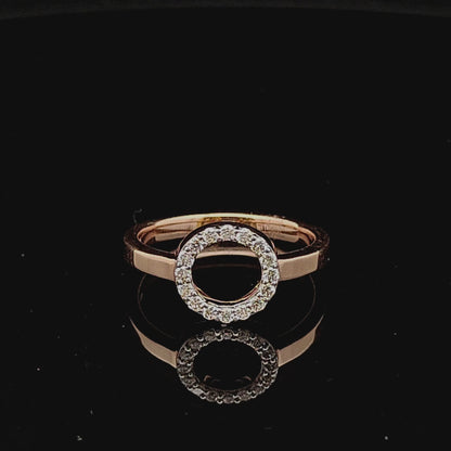 Rose Gold Open Halo Diamond Ring