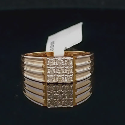 Men’s Luxury Square Diamond Ring Wide Band