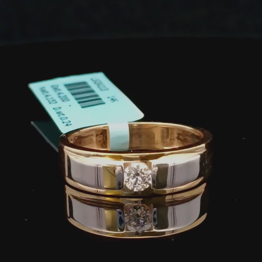 0.25ct Round Lab Diamond Solitaire Gents Ring