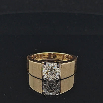 1.5ct Round Lab Diamond Solitaire Gents Ring