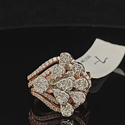 Floral Cluster Diamond Ring